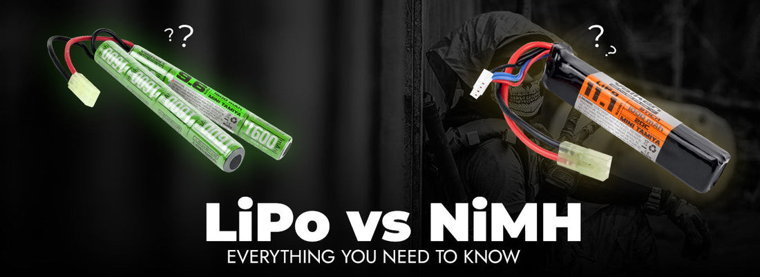 Airsoft Battery Guide Canada: LiPo vs NiMH, Voltage, Connectors & Safe Charging (2026)
