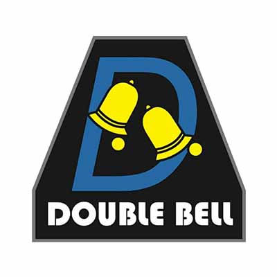 Double Bell company logo showcasing two yellow bells and the name in bold, representing a trusted Canada airsoft company logo