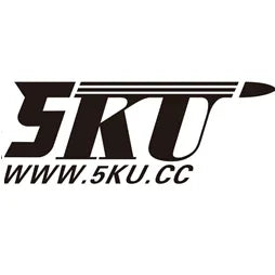 5KU airsoft company logo featuring a sleek design symbolizing precision and quality in airsoft parts