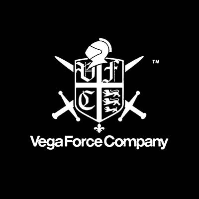 Vega Force Company logo showcasing the canada airsoft company logo with a knight and swords design