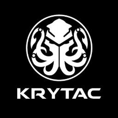Krytac logo showcasing the canada airsoft company logo with an octopus design representing high-performance rifles