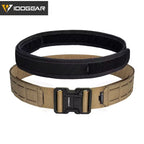 IDOGEAR TACTICAL 2" BELT WITH METAL BUCKLE LASER CUT MOLLE