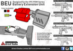 AIRTECH STUDIOS EXTENSION DE BATTERIE POUR VFC AVALON PDW NOIR