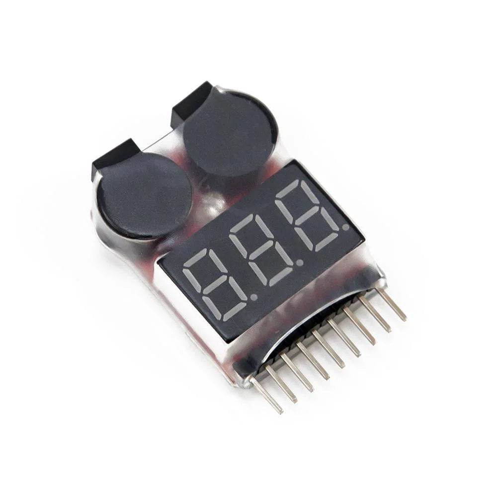 AIRSOFT LOGIC airsoft battery tester compact clear module with three digit LED display and balance connector pins