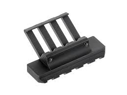 5ku 45 Picatinny rail black accessory mount with adjustable slots for tactical gear
