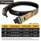 IDOGEAR TACTICAL 2" BELT WITH METAL BUCKLE LASER CUT MOLLE