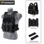 IDOGEAR TACTICAL 3.0 FCSK QUICK RELEASE VEST WITH 556 TRIPLE MAG POUCH AND SHOULDER COVER 2PCS 3320-3PACK