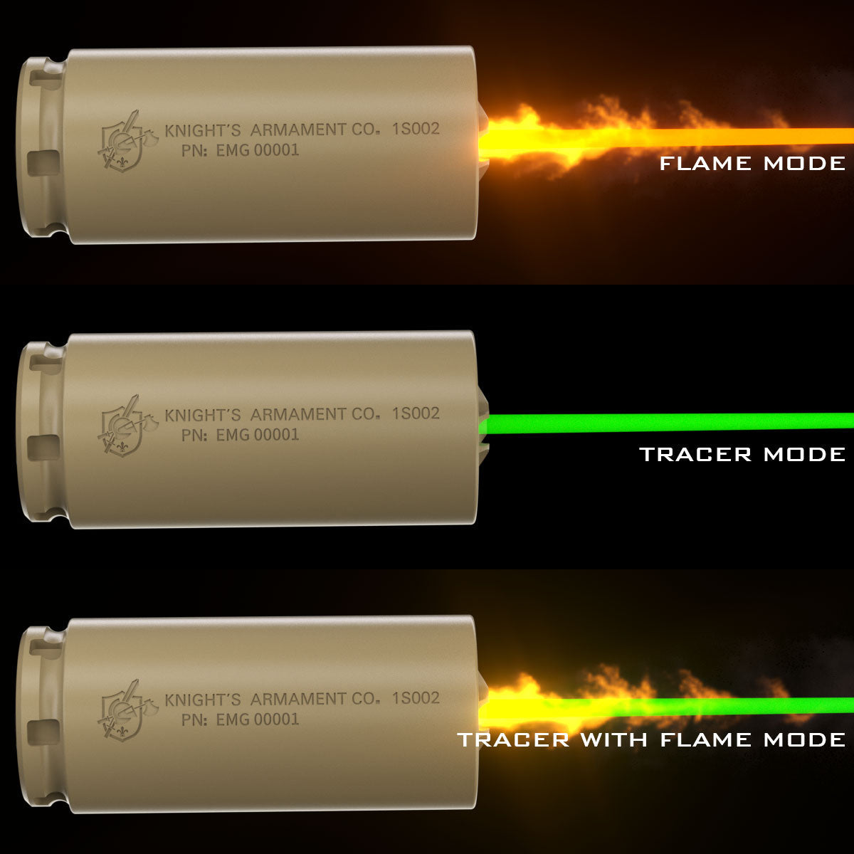 EMG x KAC QDC MOCK SUPPRESSOR WITH FLARE MONO TRACER