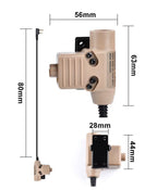 WADSN U94 PTT FOR KENWOOD 2 PINS (MILSPEC NATO VERSION) AIRSOFT - ACCESOIRES - WADSN