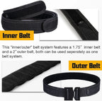 IDOGEAR 2 INCH BELT, QUICK RELEASE METAL BUCKLE.