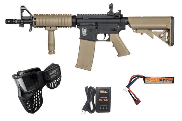 SPECNA ARMS GEN2 F13 FLEX GATE X-ASR AIRSOFT RIFLE STARTER PACKAGE BLACK/TAN