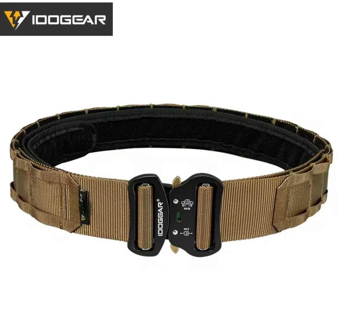 IDOGEAR 2 INCH BELT, QUICK RELEASE METAL BUCKLE.
