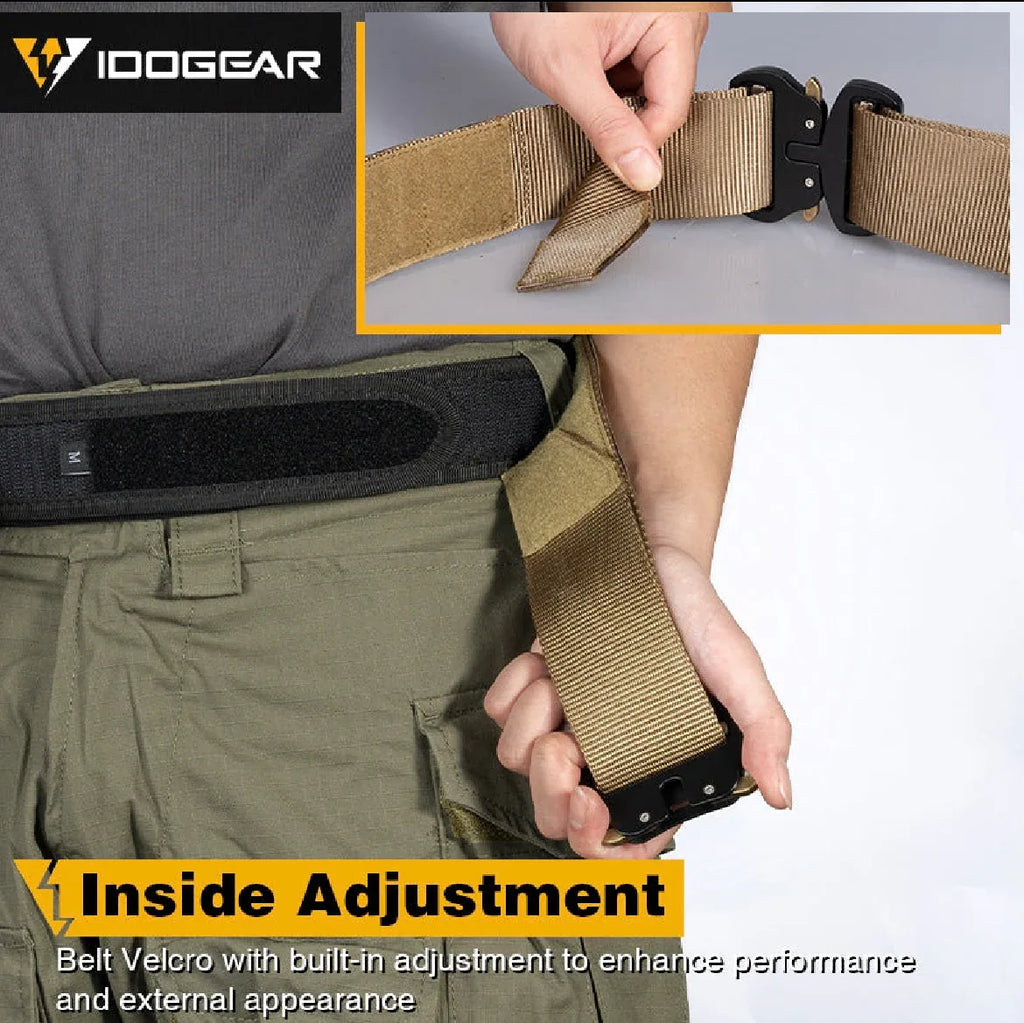 IDOGEAR 2 INCH BELT, QUICK RELEASE METAL BUCKLE.
