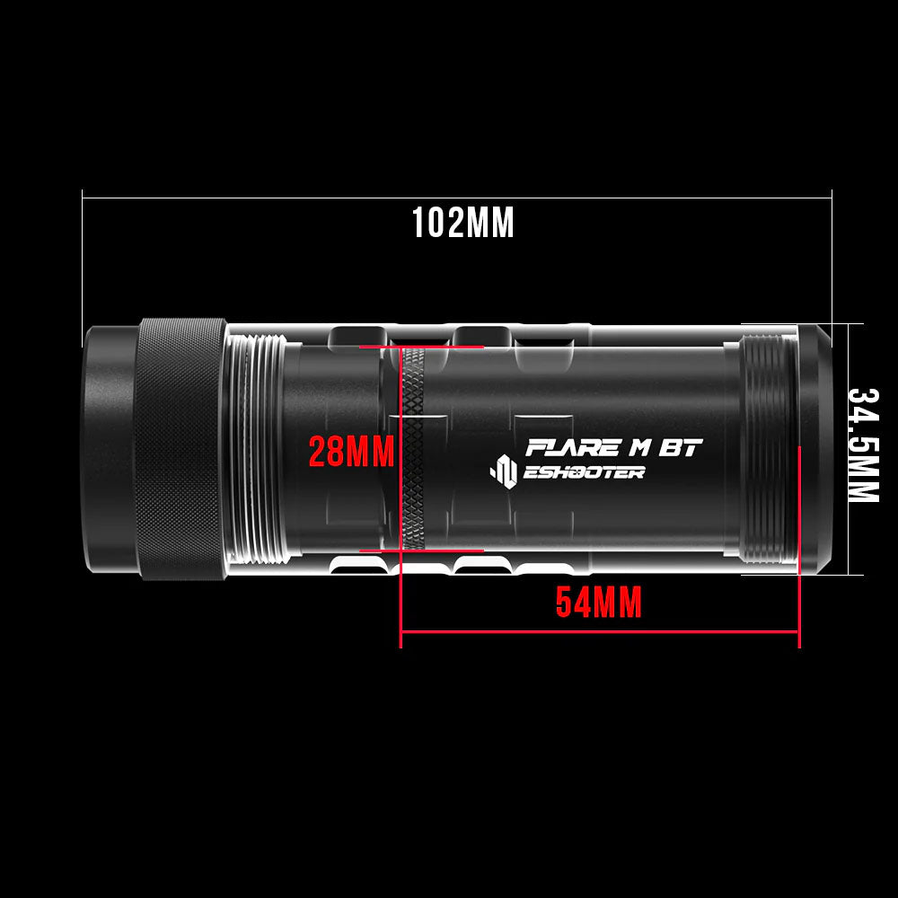 ESHOOTER FLARE TRACER, BOÎTIER EN ALLIAGE D'ALUMINIUM DE TYPE B (14 MM) - DISTRICT AIRSOFT