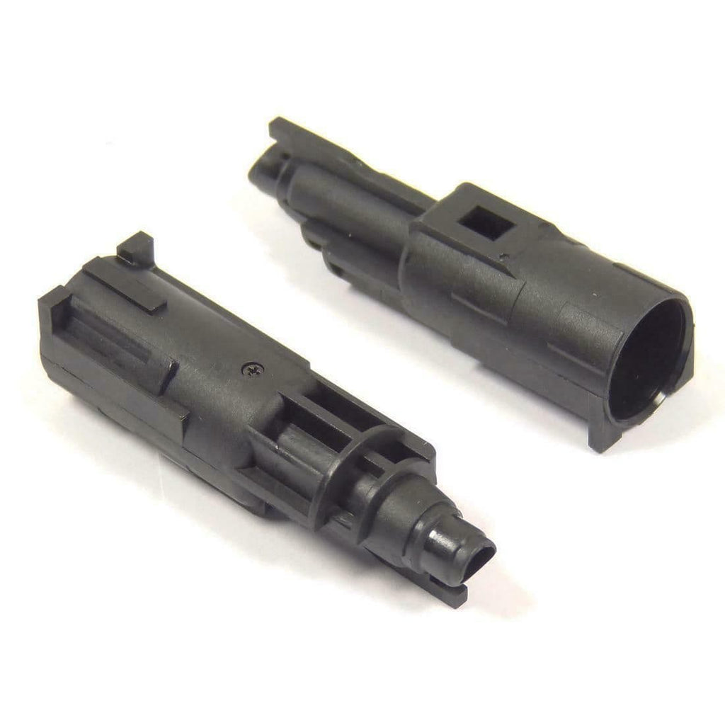 WE Tech G17 airsoft loading nozzle replacement in black polymer for G17 airsoft pistol internals