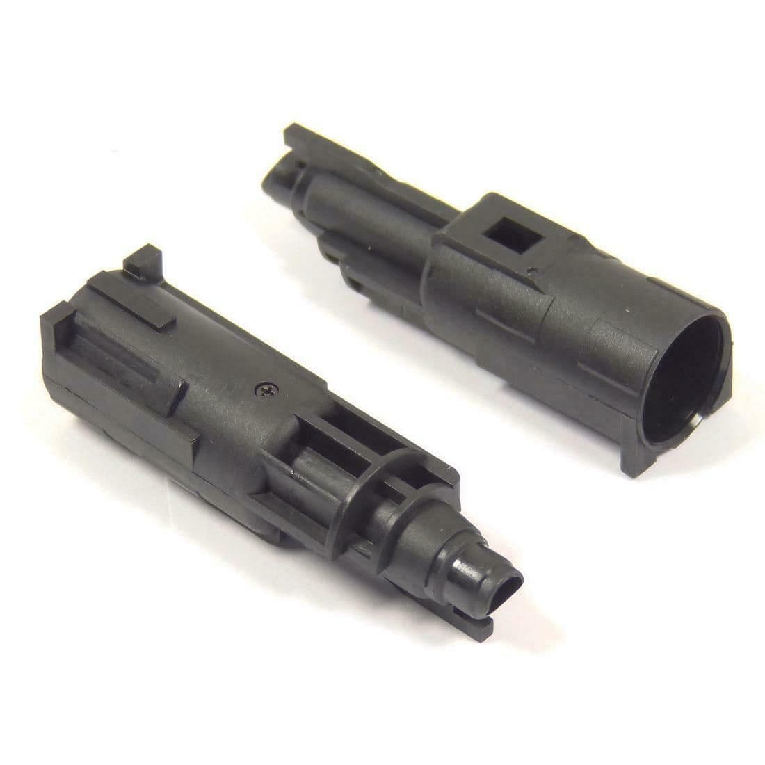 WE Tech G17 airsoft loading nozzle replacement in black polymer for G17 airsoft pistol internals