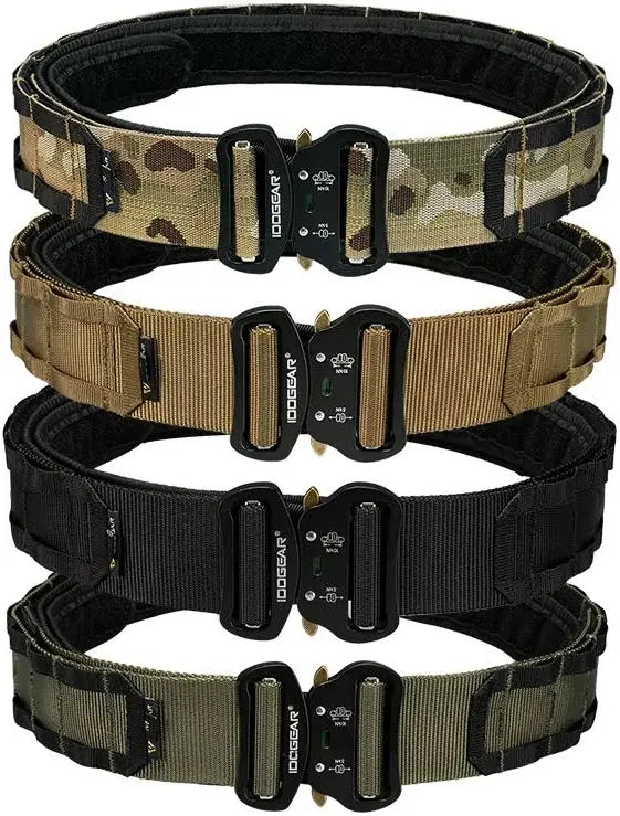 CEINTURE IDOGEAR 2 POUCES, BOUCLE MÉTALLIQUE À DÉVERROUILLAGE RAPIDE.