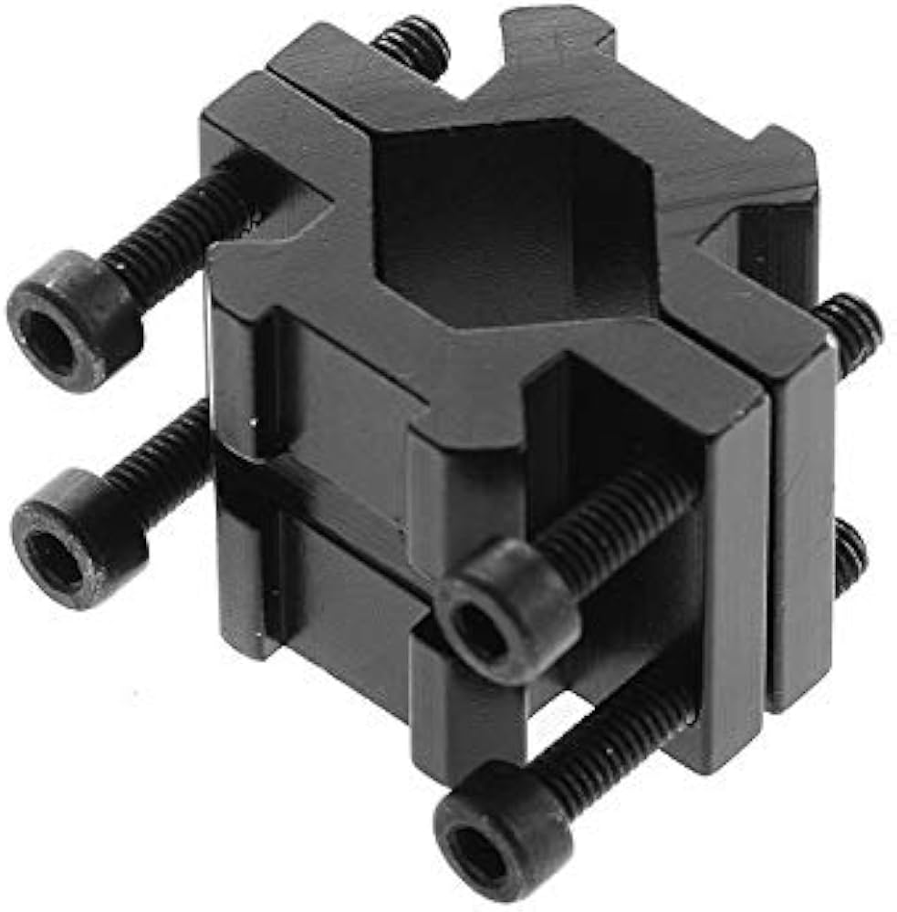 RAIL A CANON PICATINNY DOUBLE EN MÉTAL NOIR - DISTRICT AIRSOFT