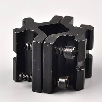 RAIL A CANON PICATINNY DOUBLE EN MÉTAL NOIR - DISTRICT AIRSOFT