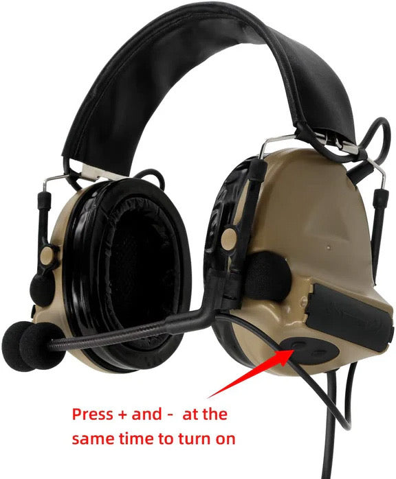 TAC-SKY AC-SKY C2 TACTICAL HEADSET with adjustable microphone and control buttons for optimal sound quality