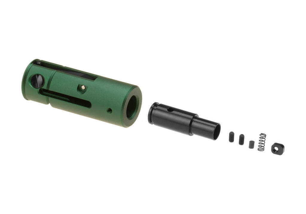Green Action Army hop-up chamber with black inner barrel spring pins and small parts Action Army hop-up chamber CA M24