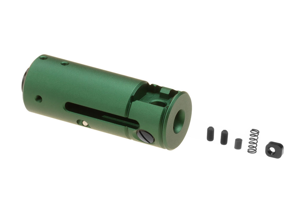 Action Army hop-up chamber CA M24 green aluminum chamber with adjustment wheel black rubber inserts spring and nut