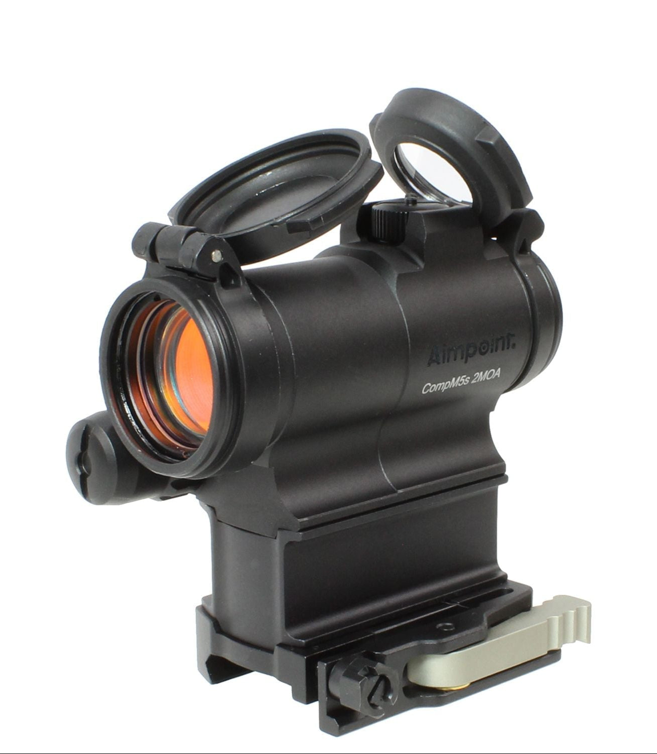 Aimpoint CompM4 Red Dot Sight for Airsoft with Adjustable Mount and Lens Covers