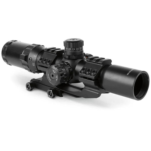 AIMSPORTS SNIPER SCOPE DUAL III CQB 1.5-4X30 with adjustable magnification and durable design