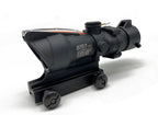 TRIJICON airsoft acog scope accessory with black matte finish and mounting knobs