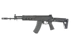 AEG airsoft ak12 rifle with adjustable stock and rail system for tactical play