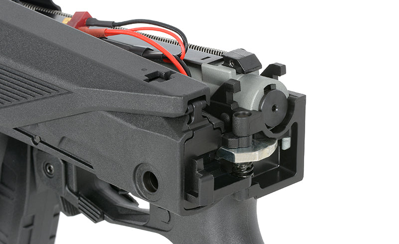 Detailed view of AEG internals showcasing the airsoft ak12 mechanism for enhanced performance