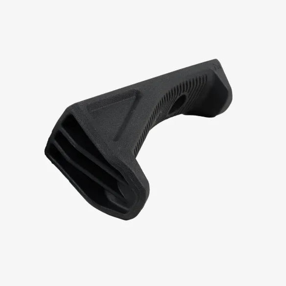 Black District Airsoft Angled Grip Designed for Enhanced Control in Shooting Activities