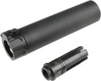 E&C airsoft barrel extension in matte black with durable construction for enhanced performance