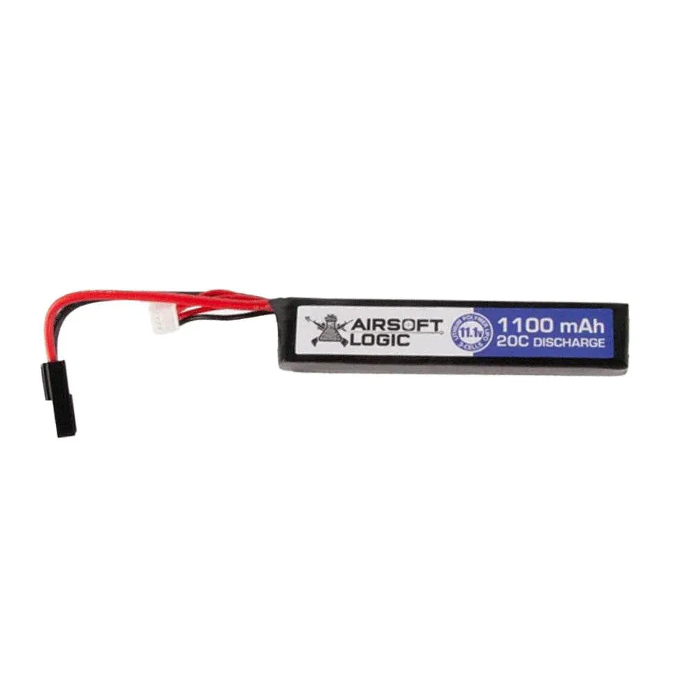 Airsoft battery 1100 mAh 20C discharge for reliable performance in airsoft guns
