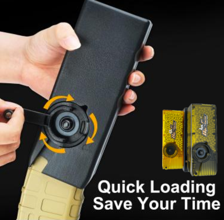 AIRSOFT CRANK SPEED LOADER for quick and efficient loading of airsoft magazines