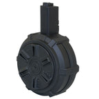 GG black DRUM MAG ARP9 round high capacity magazine with top feed and rugged polymer body for airsoft