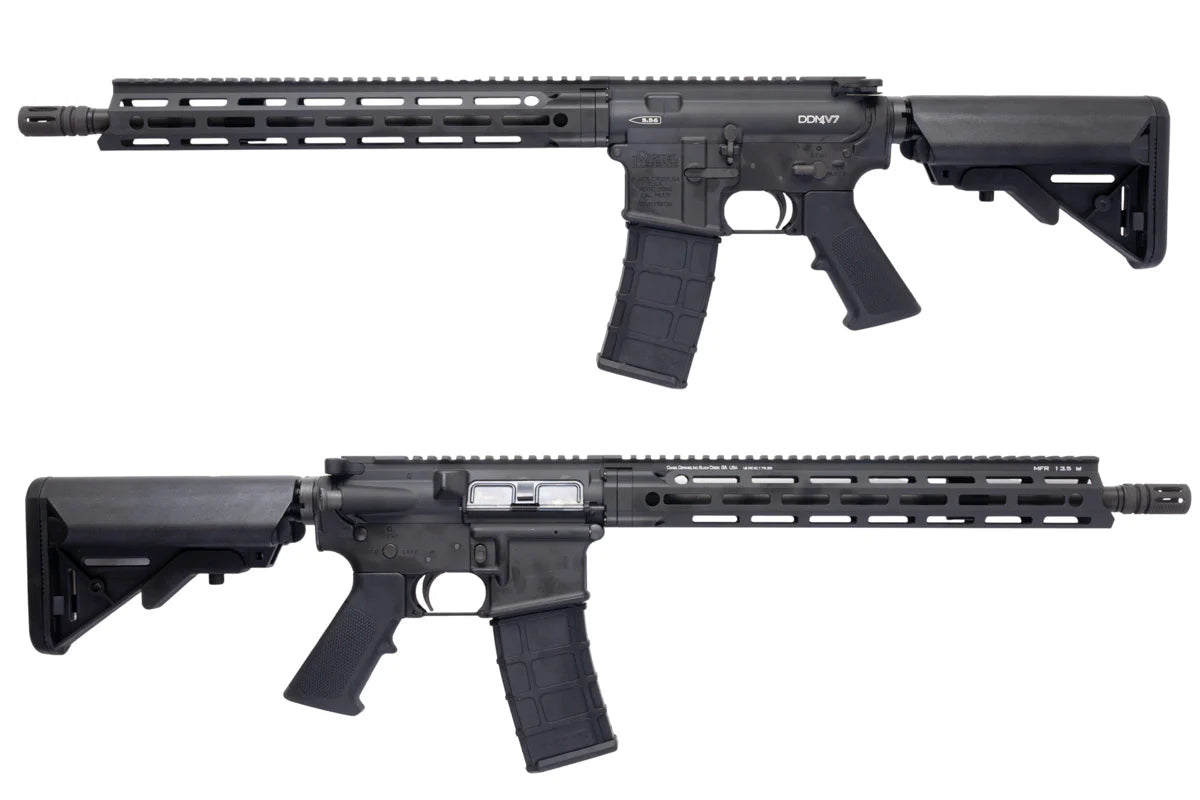 GHK Airsoft GBBR - Black Gas Blowback Rifle with Adjustable Stock and Rail System