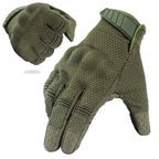 Green District Airsoft gloves with breathable mesh and reinforced fingertips for optimal grip and protection