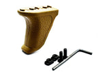 DOUBLE BELL airsoft handstop grip in tan color with mounting screws and an Allen wrench