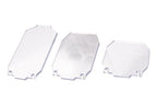 Set of three clear airsoft lens protectors for enhanced durability and protection