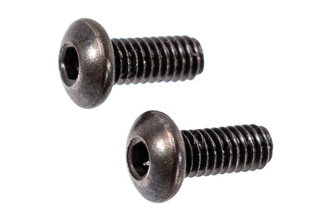 Pair of durable screws for securing airsoft lens protector to enhance equipment stability