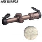 Holy Warrior airsoft lpvo scope with flip-up lens covers and precision reticle for precision aiming