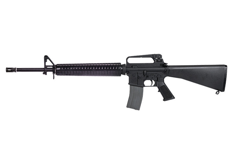 Réplique airsoft m16a2 gbb VFC noire avec canon long et crosse fixe