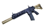 AEG Airsoft Rifle with Adjustable Stock and Tactical Rail System for Enhanced Performance