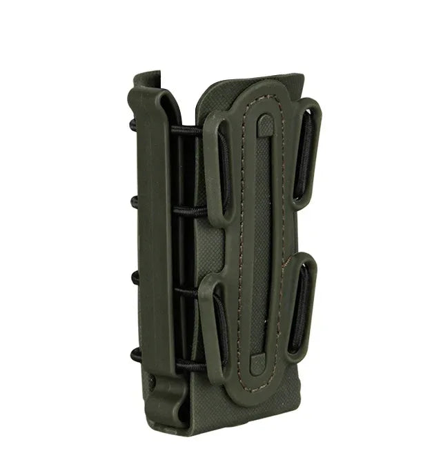 IDOGEAR Airsoft Magazine Pouch in Green with Durable Material and Secure Bungee Design