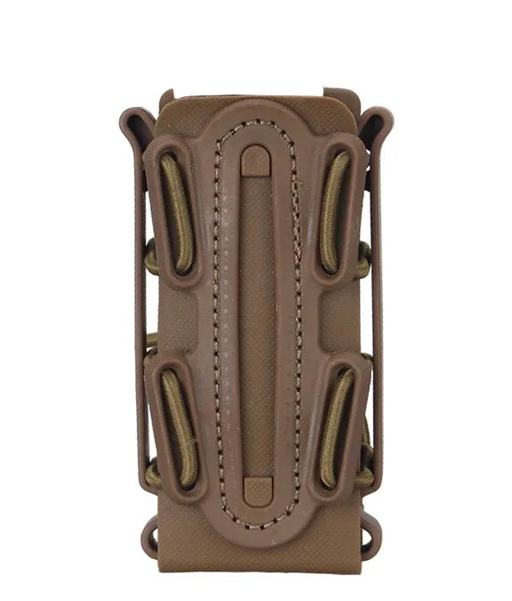 IDOGEAR Airsoft Magazine Pouch in brown with durable construction and elastic retention straps
