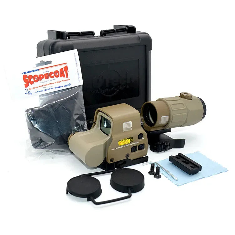 District Airsoft Airsoft Magnifier with Lens Covers and Protective Case for Enhanced Target Visibility