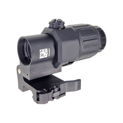 HOLY WARRIOR airsoft magnifier with flip mount for enhanced aiming and targeting precision