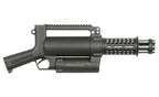 WELL Minigun Airsoft with sleek black design and detailed barrel for realistic gameplay