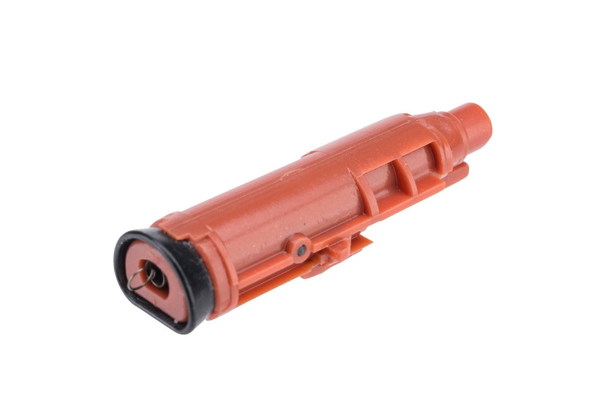 AW CUSTOM AIRSOFT NUZZLE VX red polymer airsoft gun nozzle part isolated on white
